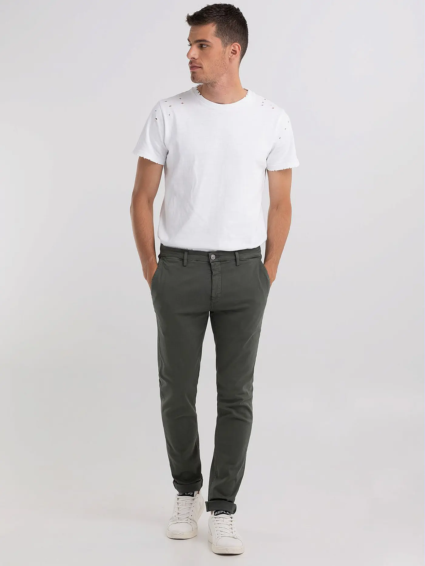 REPLAY | Jeans "Zeumar - Hyperflex" | dunkelgrün